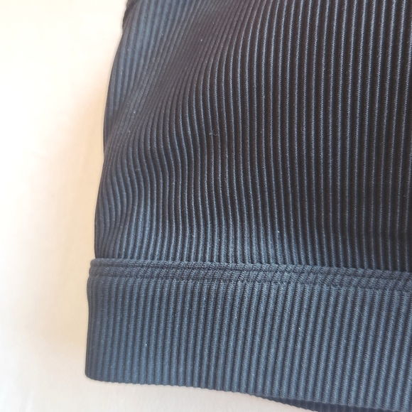 🏷️WHAT WAIST Skin Sports Medium Support Bra Ribbed Black 2XL - Picture 3 of 4